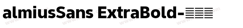 almiusSans ExtraBold字体转换